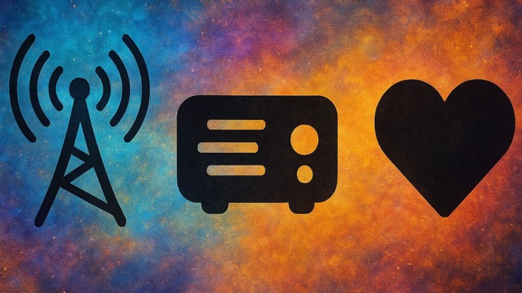 radioactive media vs siriusxm vs iheartradio visualized in a mystical way